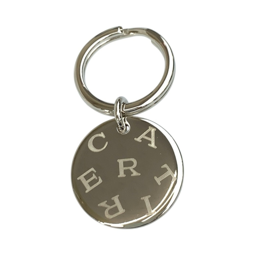 CARTIER Cartier Logo Motif Silver Stainless Steel Keychain Keyring for Women